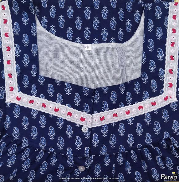 Cotton Half Open Xlarge Printed Nighty
