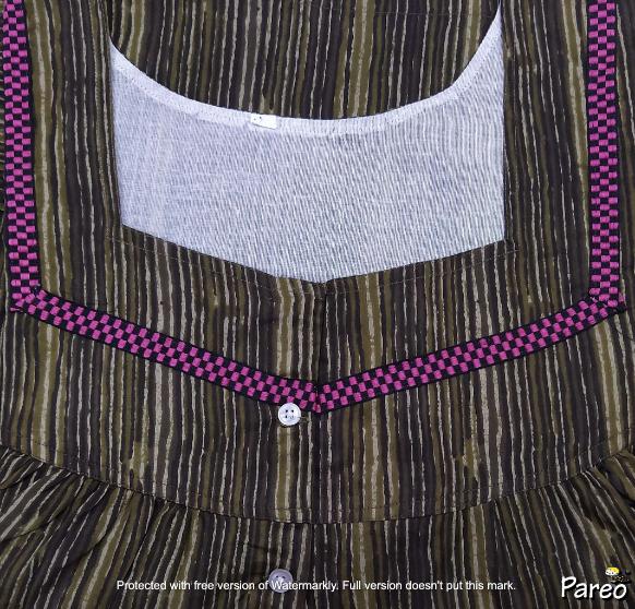 Cotton Half Open Xlarge Printed Nighty