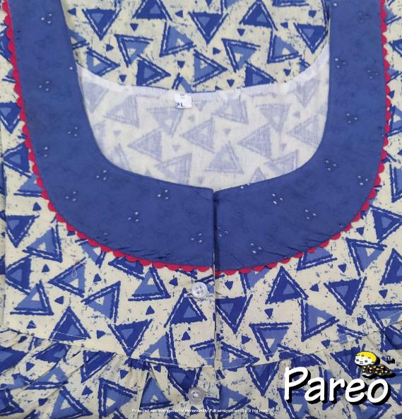 Cotton Half Open Xlarge Printed Nighty