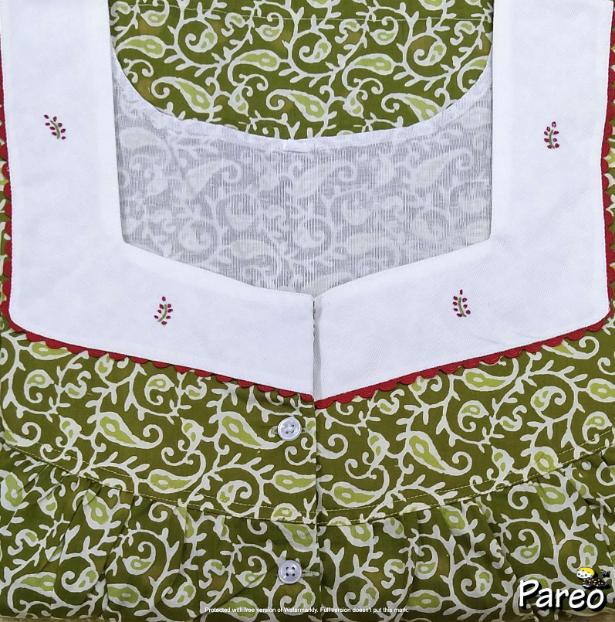 Cotton Half Open Xlarge Printed Nighty