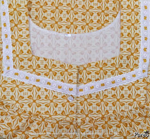 Cotton Half Open Xlarge Printed Nighty
