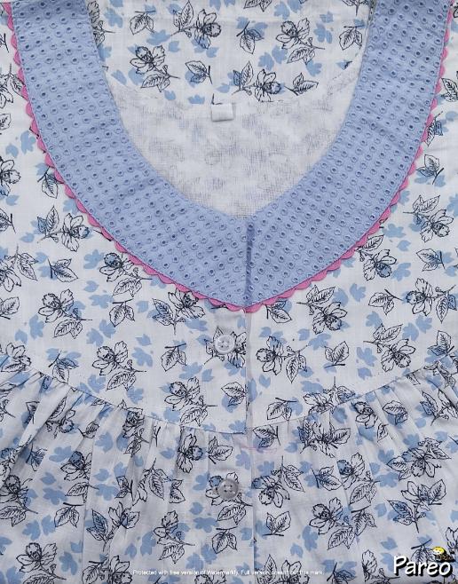 Cotton Half Open Medium Printed Nighty