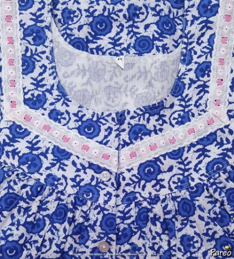 Cotton Half Open Medium Printed Nighty