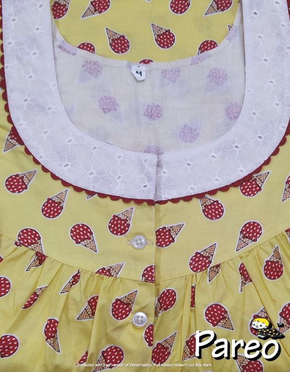Cotton Half Open Medium Printed Nighty