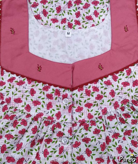 Cotton Half Open Medium Printed Nighty