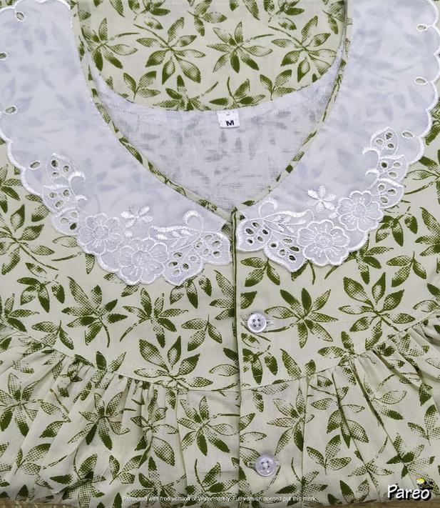 Cotton Half Open Medium Printed Nighty