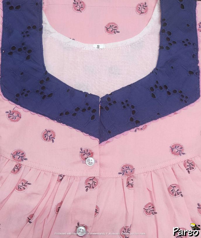 Cotton Half Open Small Printed Nighty