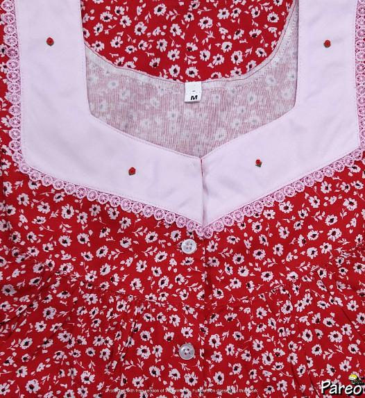 Rayon Half Open Small Printed Nighty