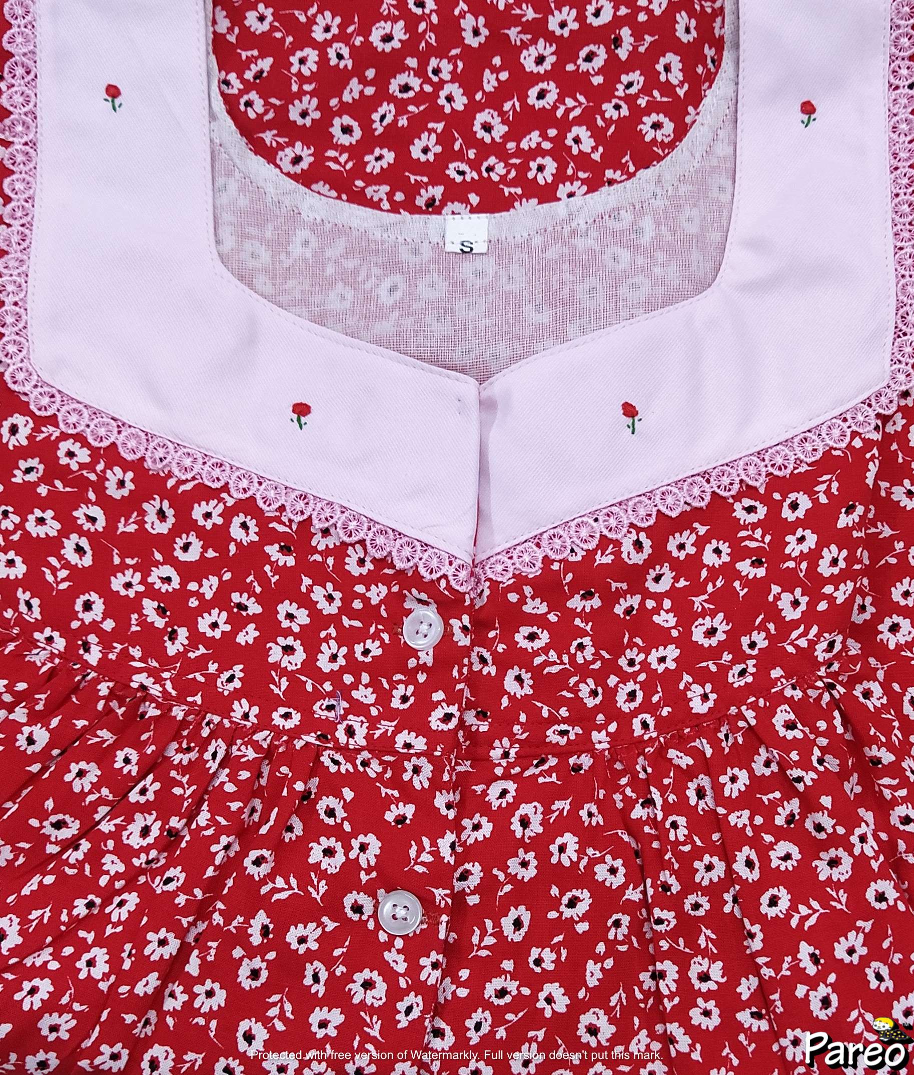 Rayon Half Open Small Printed Nighty