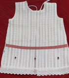 Q Frock 100% cotton in Red and Pink with Hand Embroidery