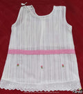 New Born Frock 100% cotton in Pink with Hand Embroidery