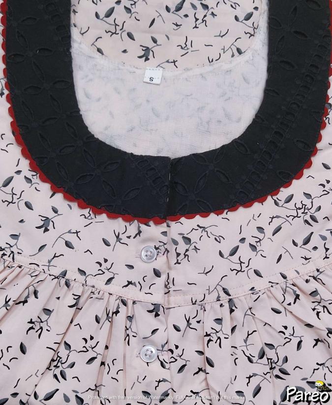 Cotton Half Open Small Printed Nighty