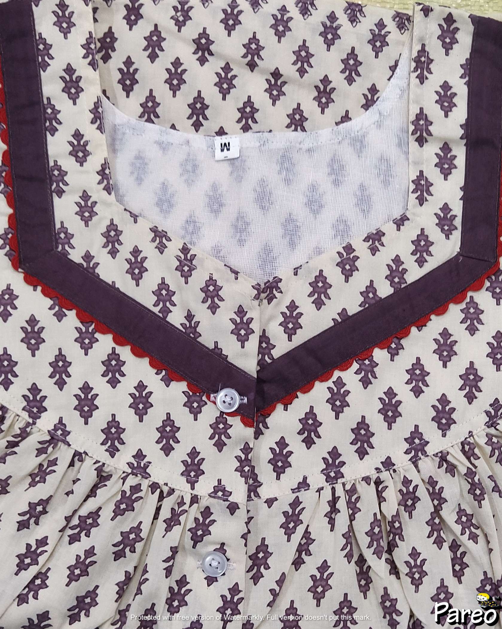 Cotton Half Open Medium Printed Nighty