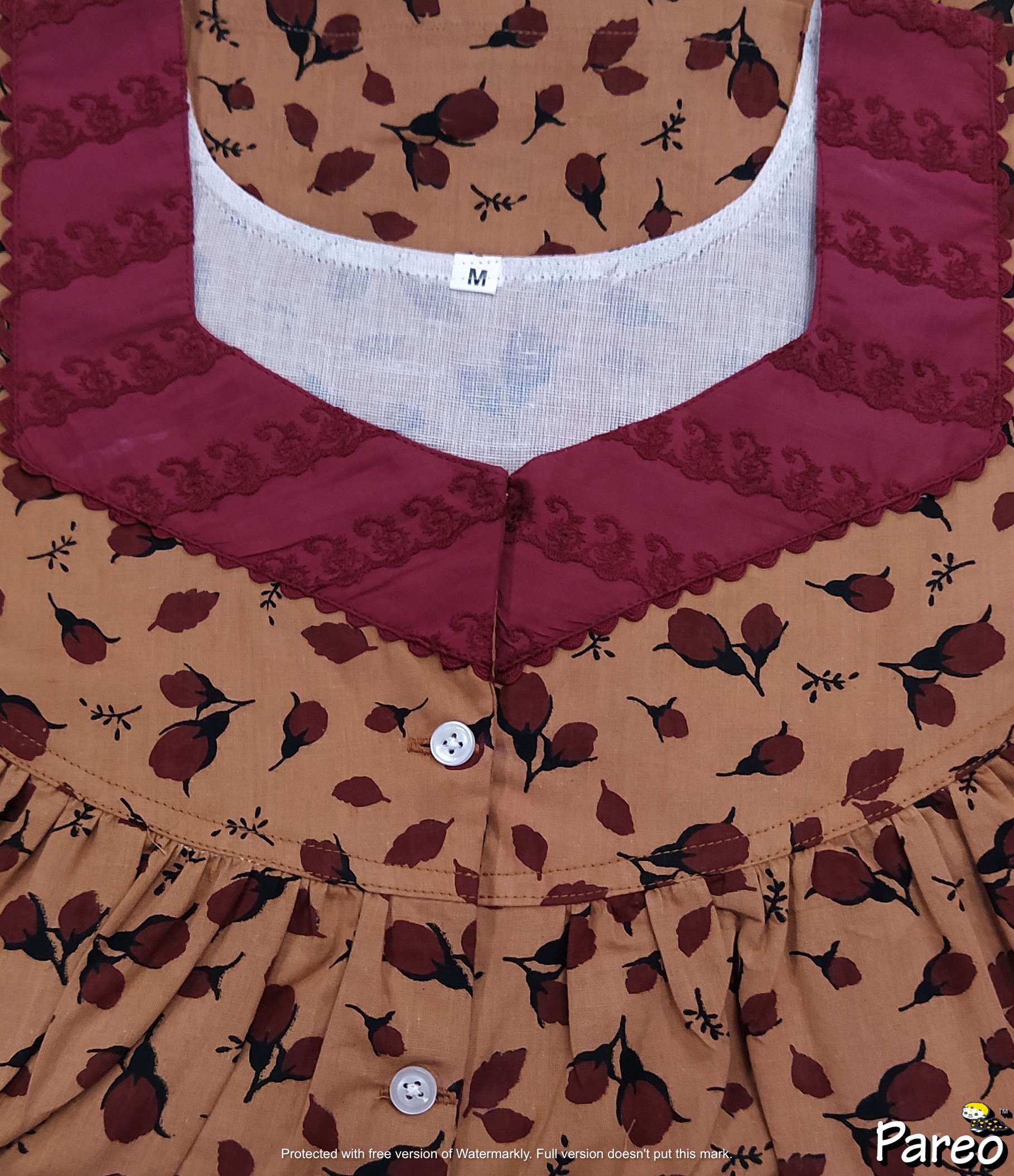 Cotton Half Open Medium Printed Nighty