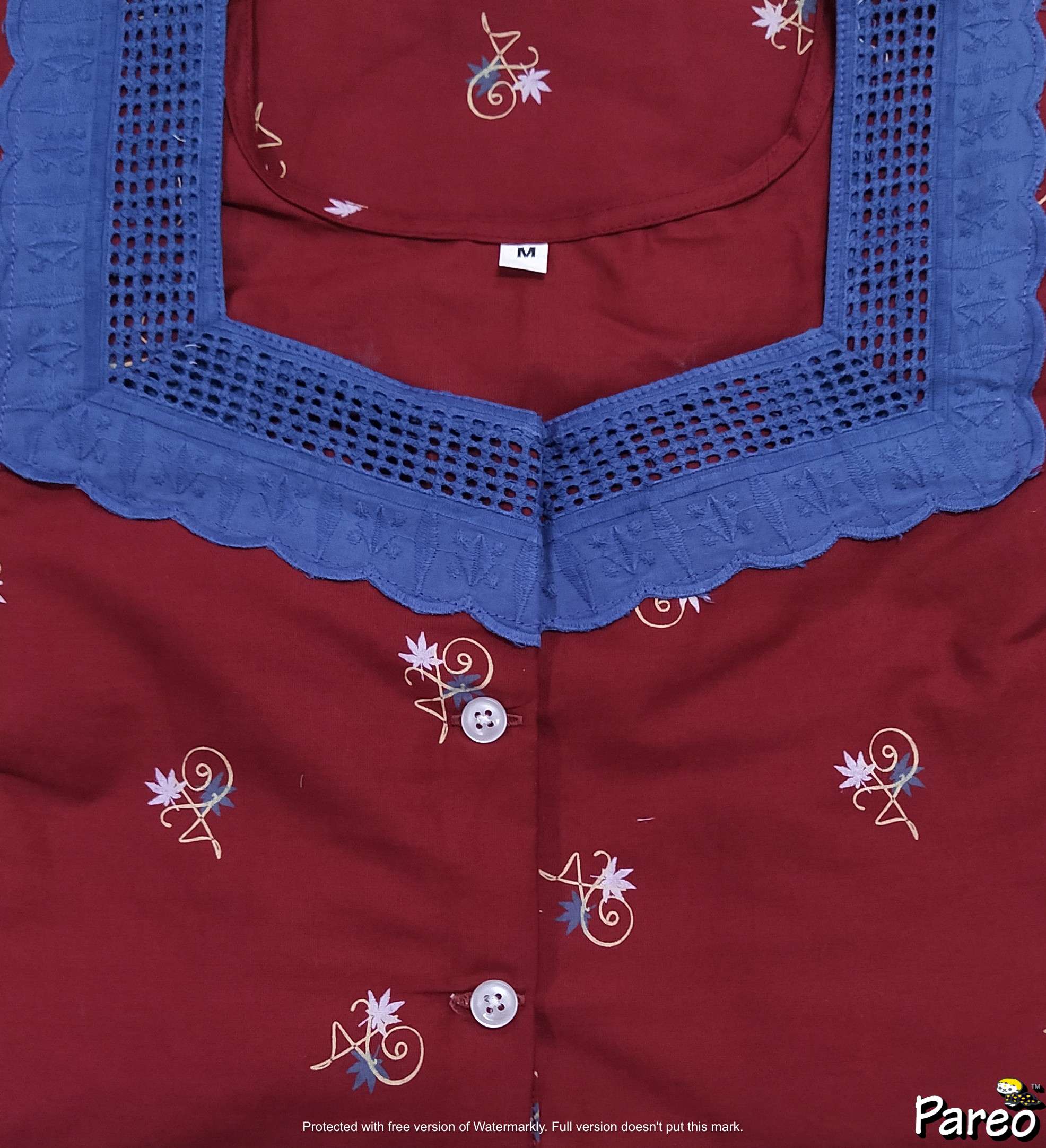 Cotton Half Open Medium Printed Nighty