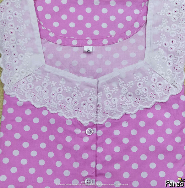 Cotton A-Line Large Printed Nighty