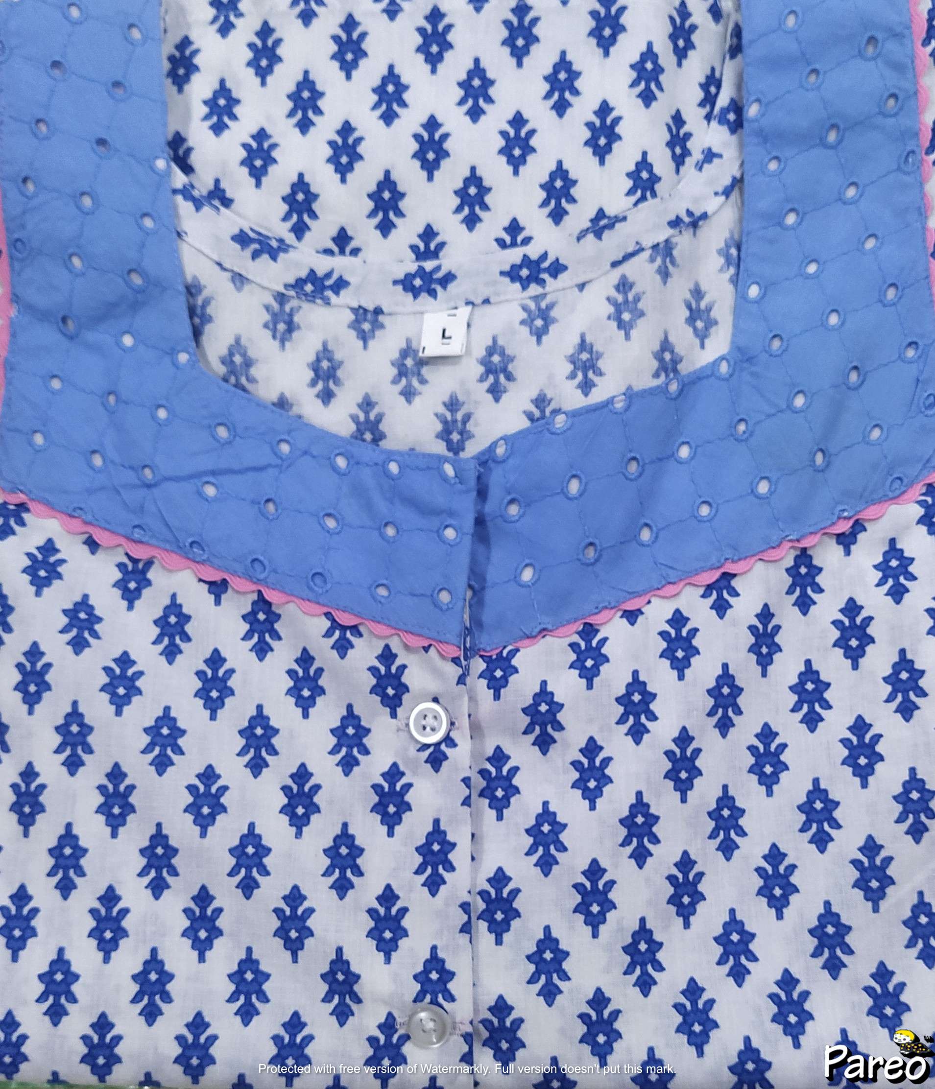 Cotton A-Line Large Printed Nighty