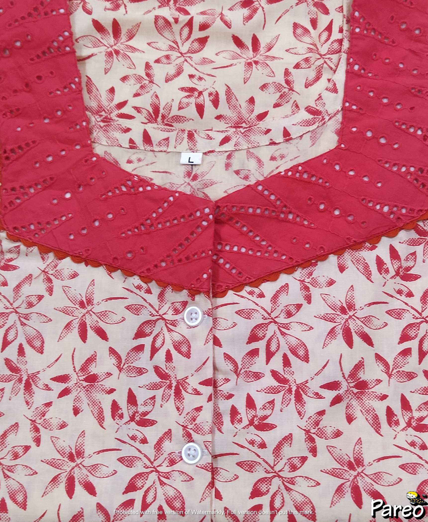 Cotton A-Line Large Printed Nighty