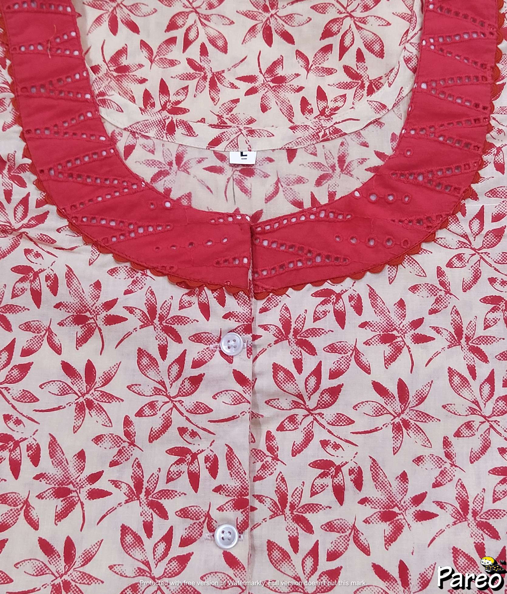 Cotton A-Line Large Printed Nighty