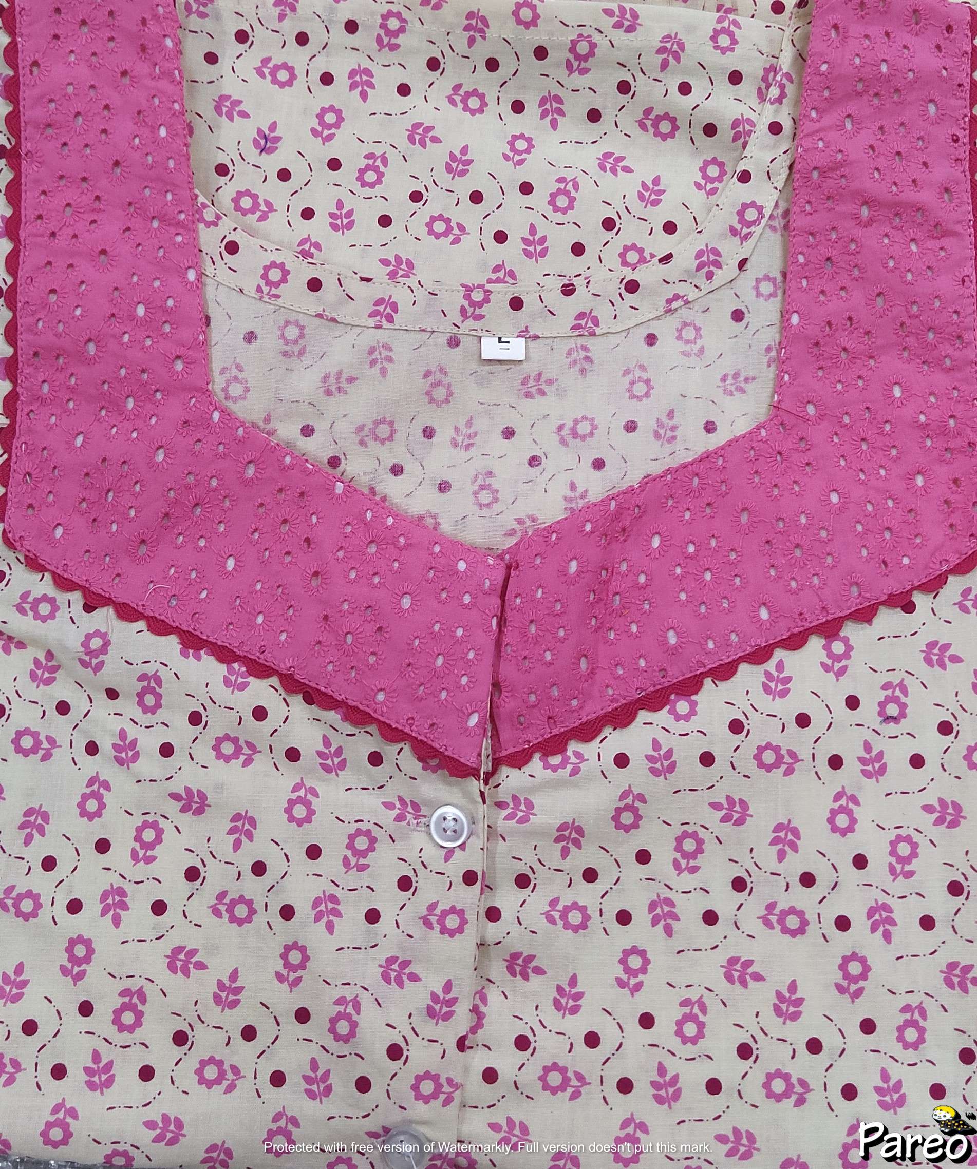 Cotton A-Line Large Printed Nighty