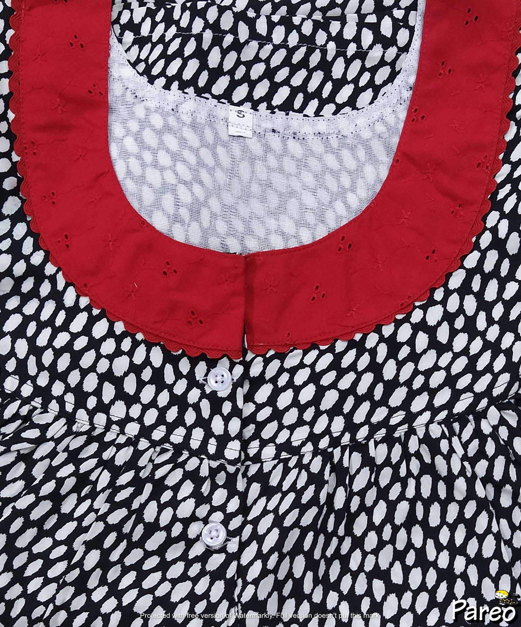 Rayon Half Open Small Printed Nighty