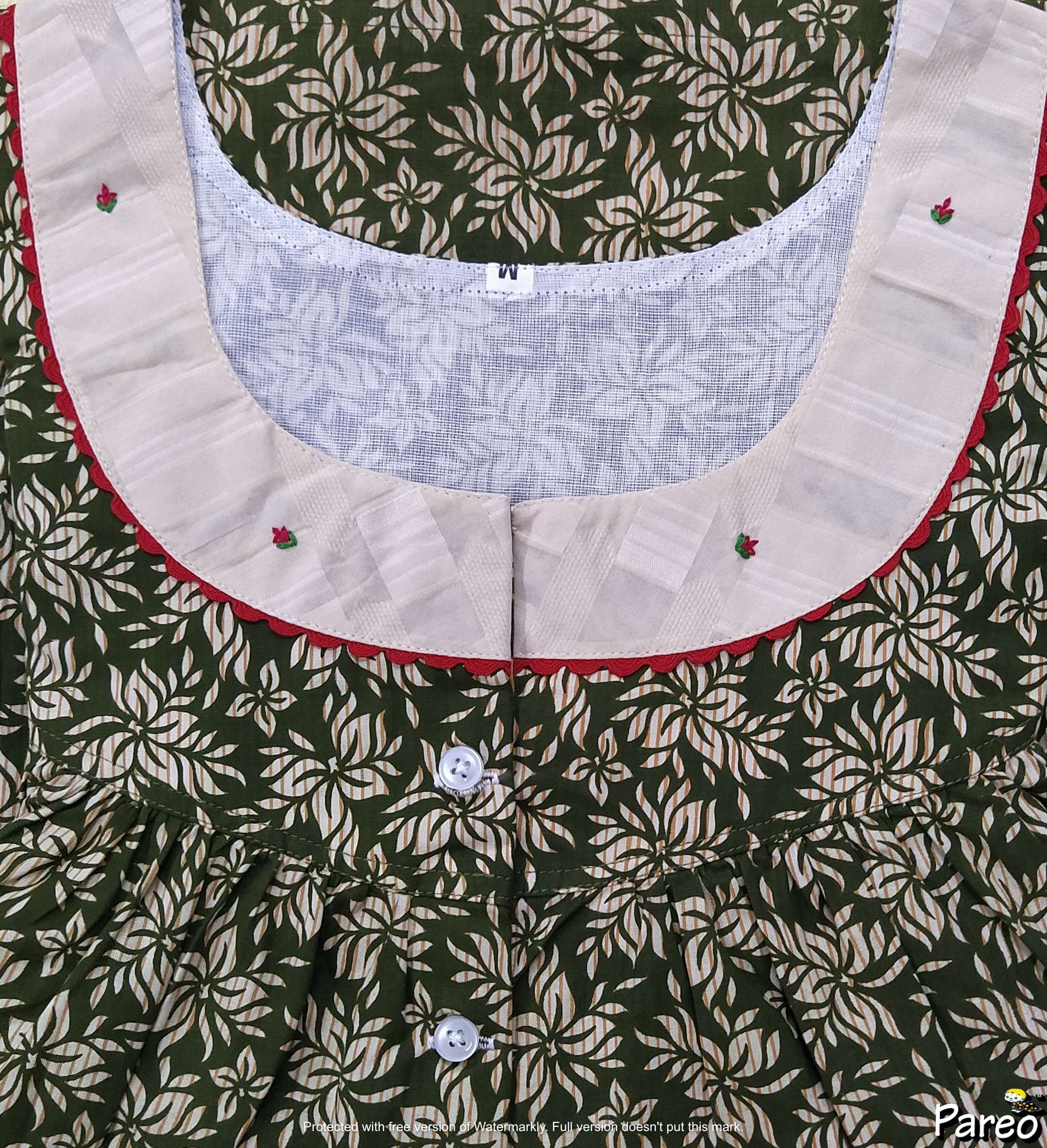 Cotton Half Open Medium Printed Nighty
