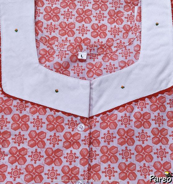 Cotton A-Line Large Printed Nighty