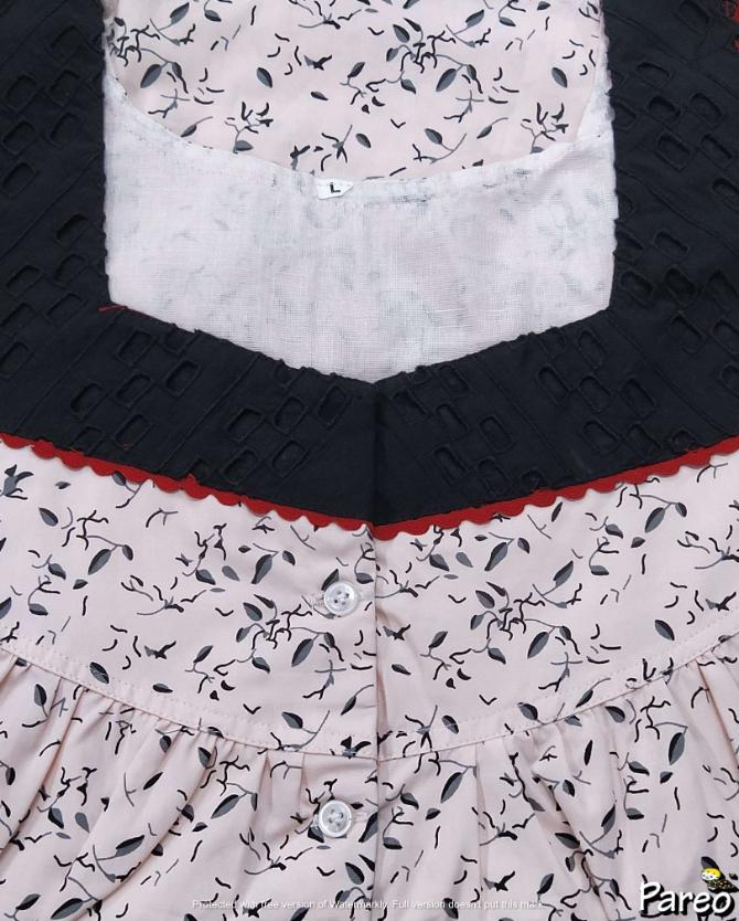 Cotton Half Open Large Printed Nighty