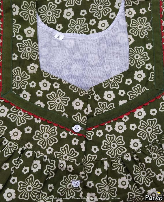 Cotton Half Open Small Printed Nighty