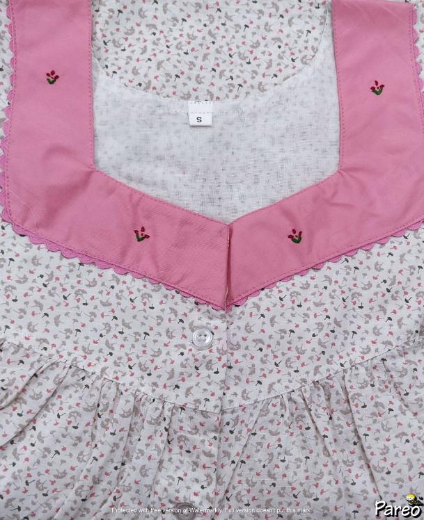 Cotton Half Open Small Printed Nighty