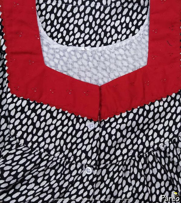 Rayon Half Open Large Printed Nighty