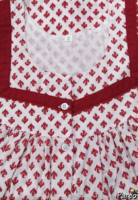 Cotton Half Open Small Printed Nighty