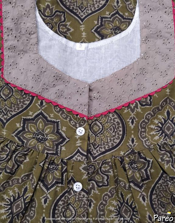 Cotton Half Open Small Printed Nighty
