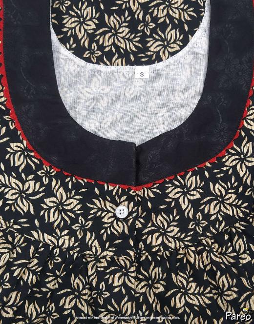 Cotton Half Open Small Printed Nighty