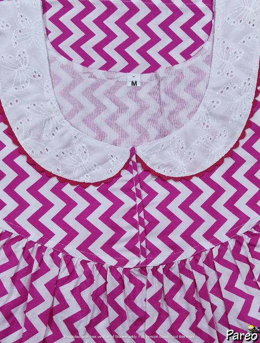 Cotton No Open Medium Printed Nighty