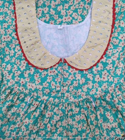 Cotton Side zip Small Printed Nighty