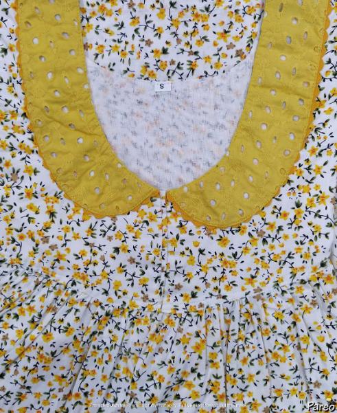 Cotton No Open Small Printed Nighty