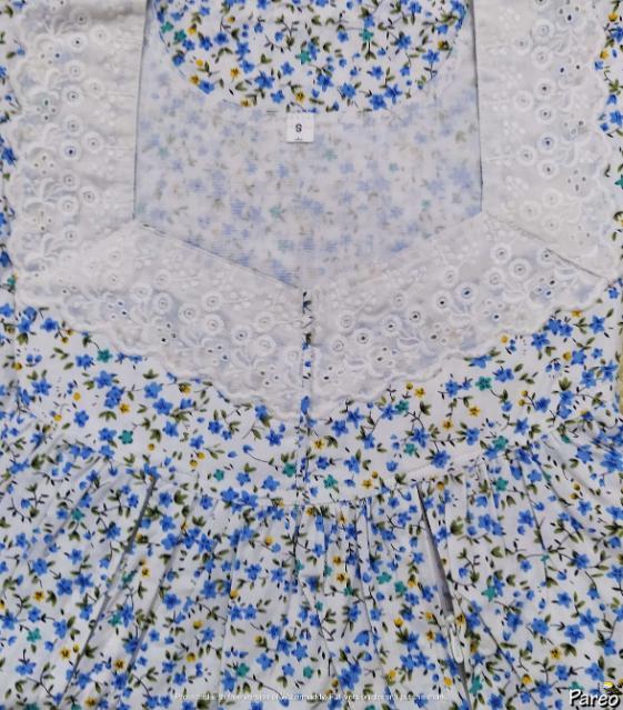 Cotton Side zip Small Printed Nighty