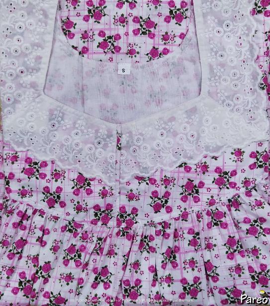 Cotton No Open Small Printed Nighty