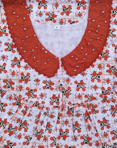 Cotton No Open Small Printed Nighty