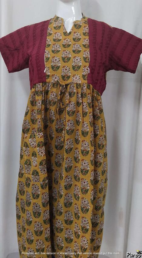 Cotton Side zip Medium Printed Maternity Wear