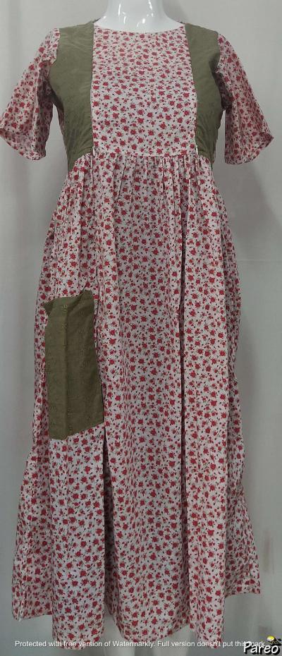 Cotton Side zip Small Printed Maternity Wear