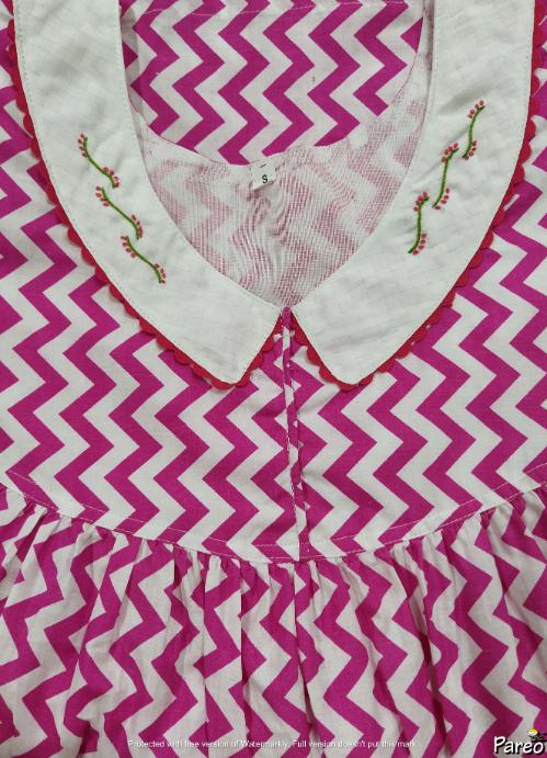 Cotton No Open Small Printed Nighty