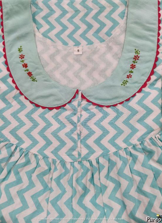 Cotton No Open Small Printed Nighty