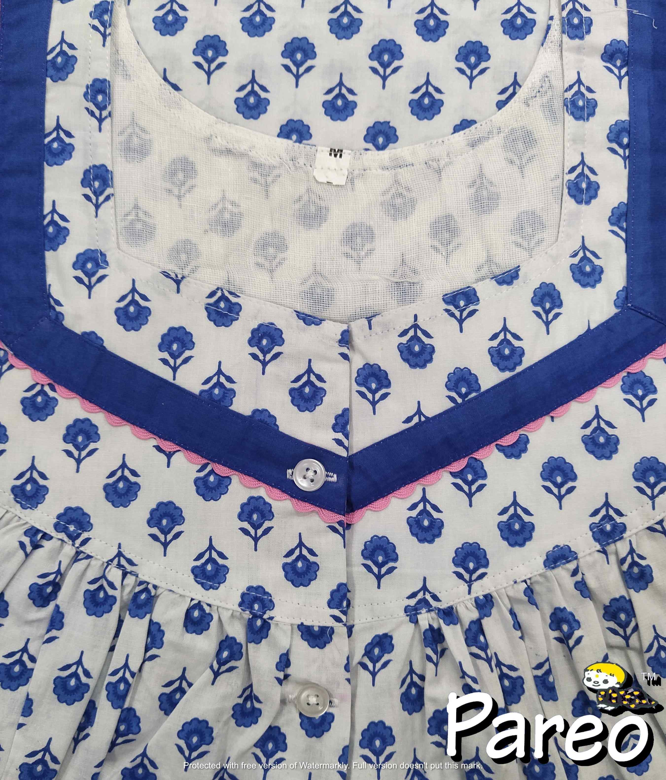 Cotton Half Open Medium Printed Nighty