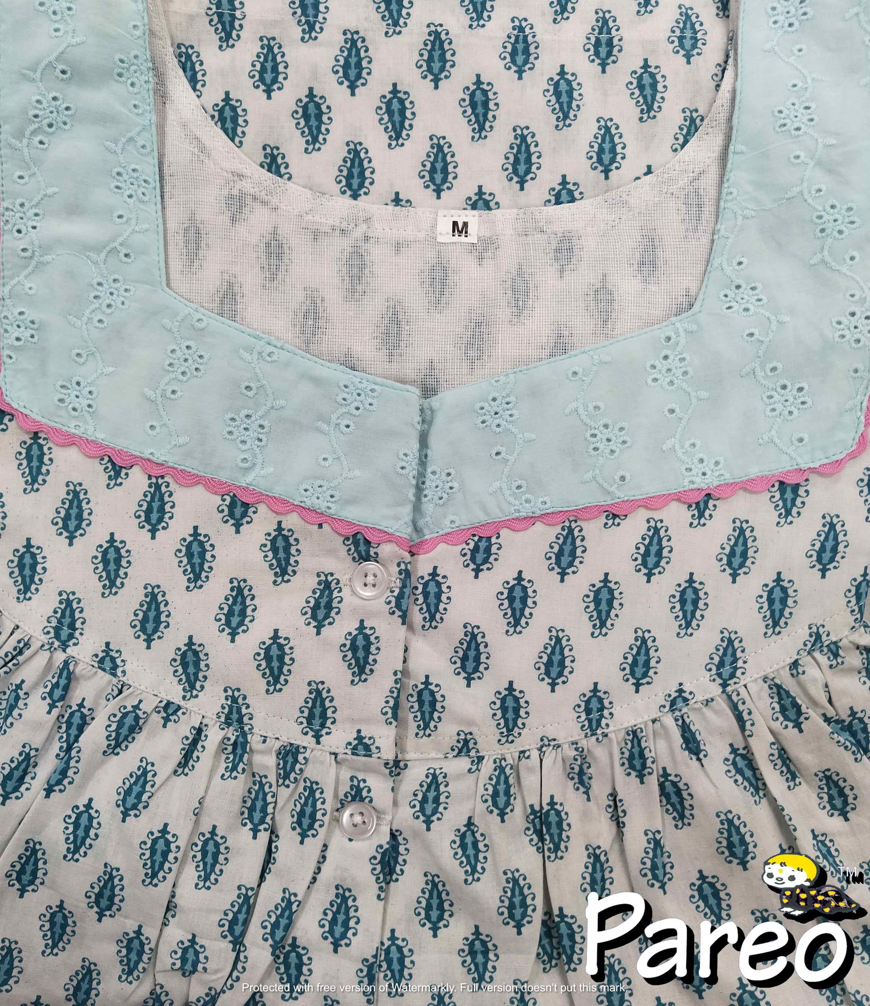 Cotton Half Open Medium Printed Nighty