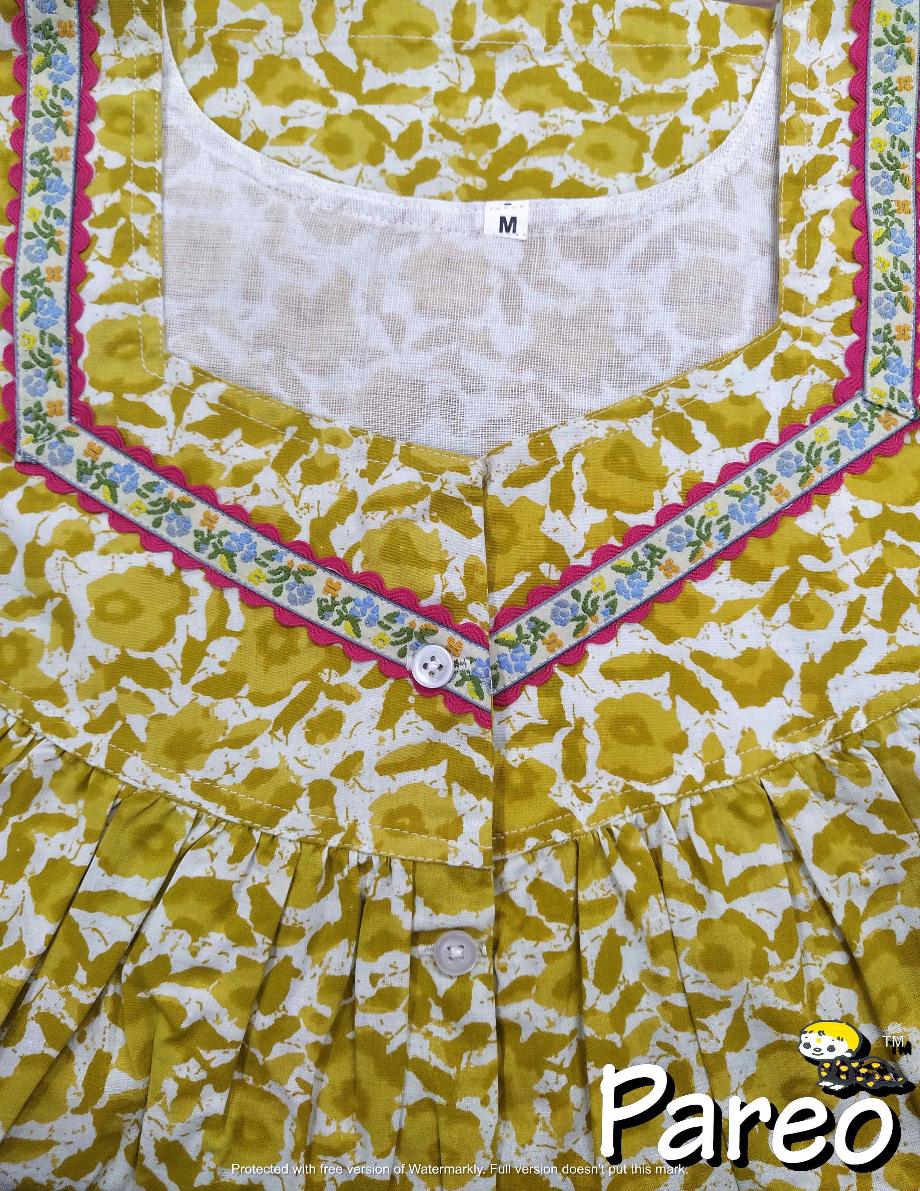 Cotton Half Open Medium Printed Nighty