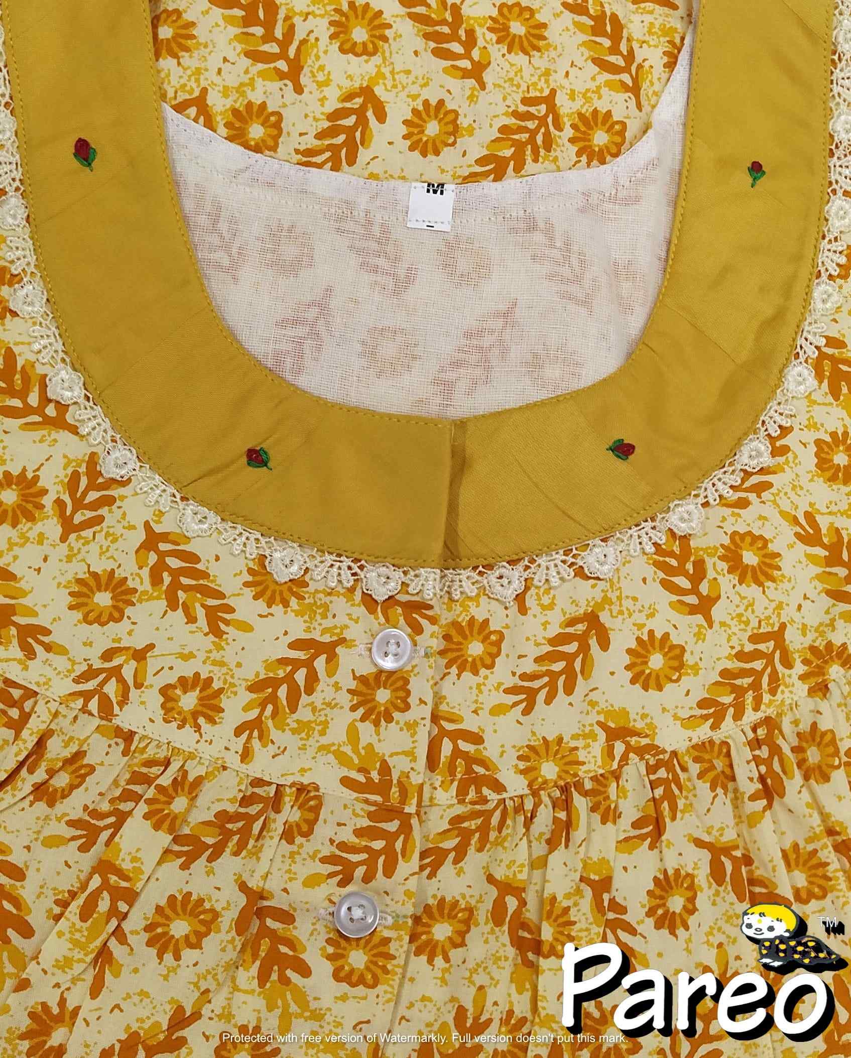 Cotton Half Open Medium Printed Nighty