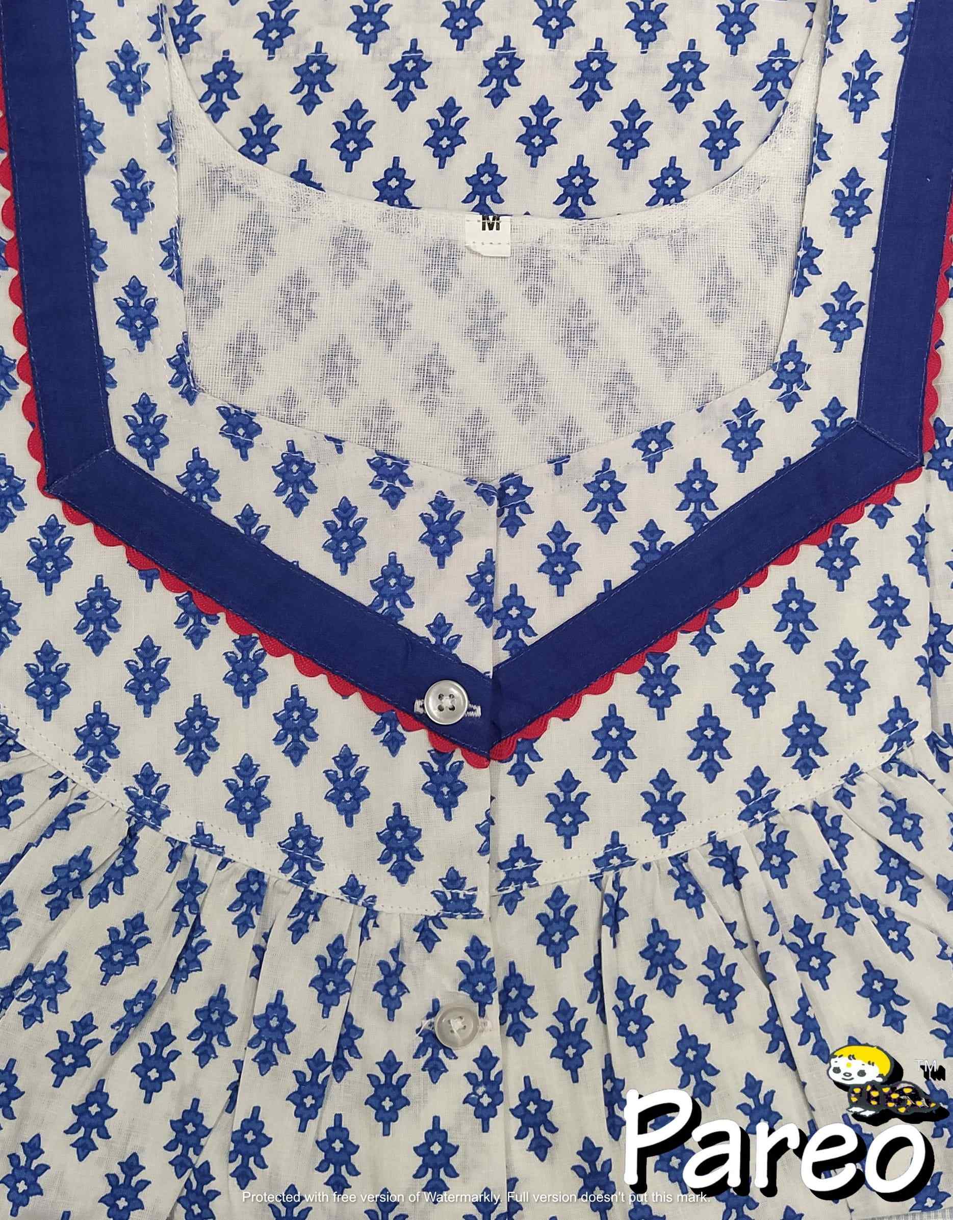 Cotton Half Open Medium Printed Nighty