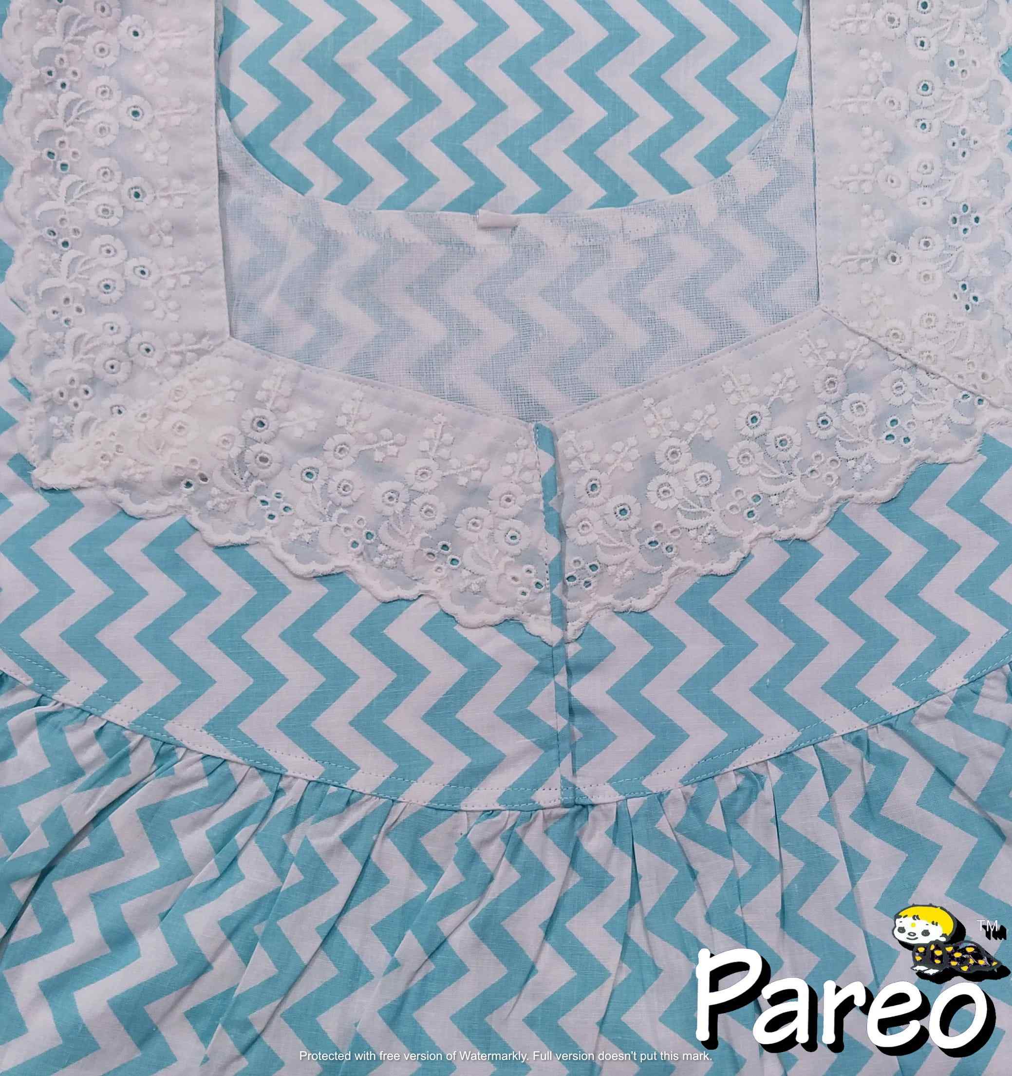 Cotton No Open Large Printed Nighty